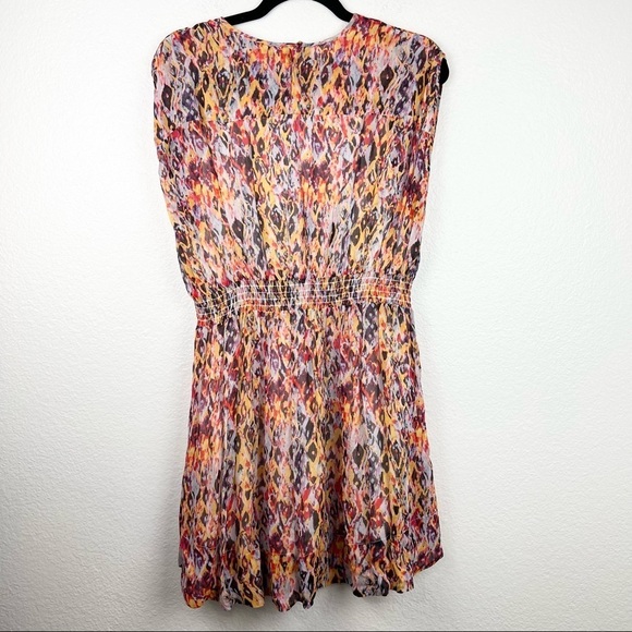 IRO Ohno Dress in Orange and Pink Ikat Print, Size 38 - Picture 6 of 10
